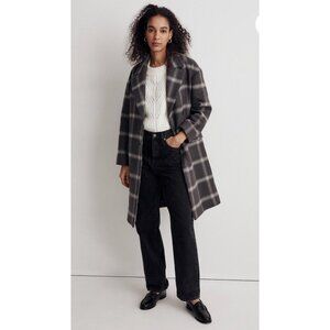 Madewell Womens $328 Haydon Coat Insuluxe Fabric Sunfaded Indigo Size S NG616